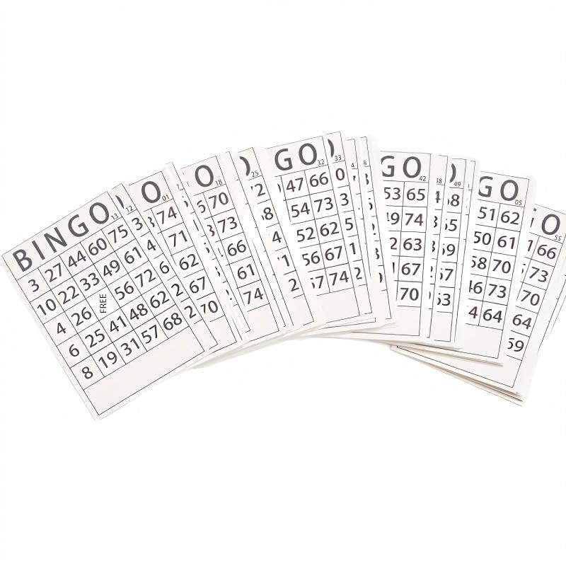 DERJDISF Cartões Bingo 60 unidades jogo bingo grandes 15,5 x 10 cm multicolorido para festas de aniversário casamentos eventos sociais divertidos em família