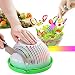 Salad Cutter Bowl,Fruit Vegetable Salad Chopper Bowl,Rainbow Fork Cutlery,Upgraded Easy Salad Make,Fresh Salad Slicer FDA-Approved