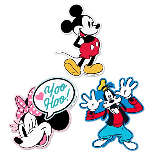 Disney Pack of 3 Stickers for Water Bottles, Planners, Notebooks, Wall