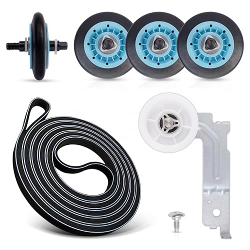 DV42H5000GW A3, DV42H5200EF A3, DV42H5200EP A3, DV42H5000EW A3, DV42h5200EW A3, DV48H7400EW A2 Dryer Repair Kit Drum Rollers Belt Pulley Replaces For Samsung DV48J7700EW A2, DV220AEW XAA DV219AEW XAA by VNAPARTS - Used condition - US$29.71