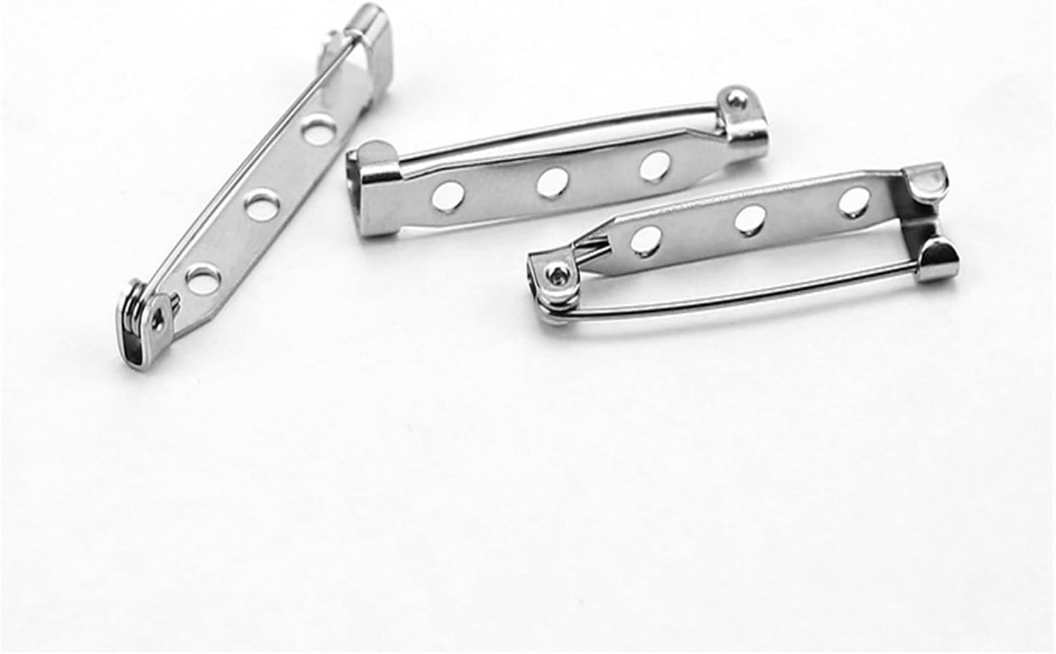 EFARMA Brooch Clasps Pin,30pcs Stainless Steel Jewelry Findings Brooch Clip Base Pins Accessories DIY Brooches for Jewelry Making Supplies (Color : OneColor, Size : 17mm)