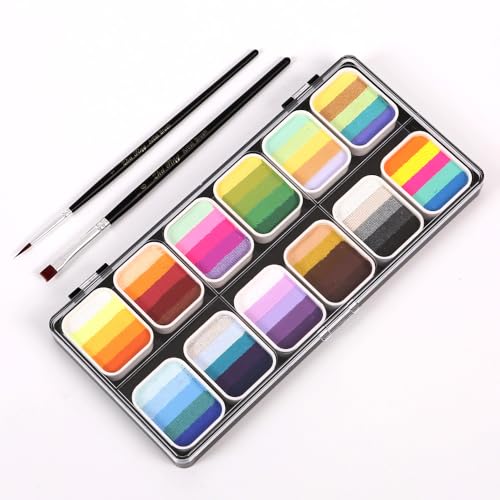 Palettes de peinture corporelle solubles pour l'eau faciles à nettoyer pour enfants