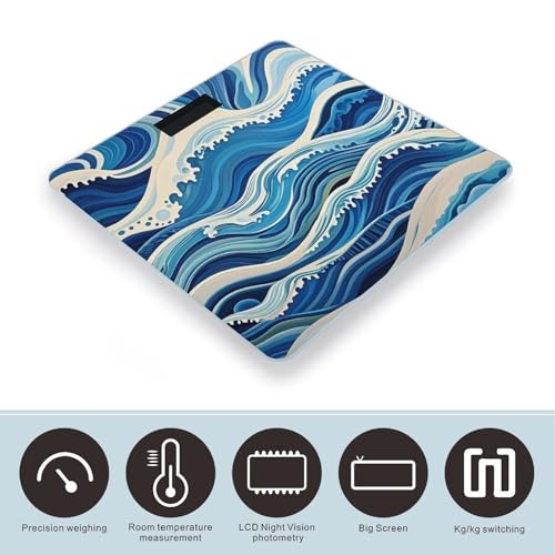 Báscula Digital de Baño VstaDank con Vidrio Reforzado y Pantalla LCD miniatura 3
