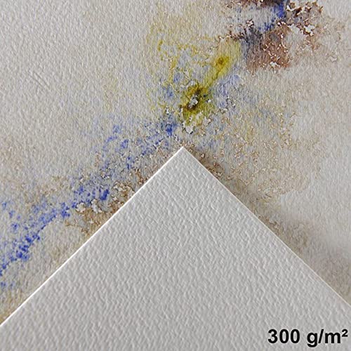 CANSON Montval, Bloco Colado por 1 Lado de Papel para Aquarela 300g/m², Grão Fino, Tamanho A3 (29,7x