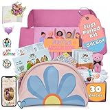The Bloom First Period Kit for Girls 9-10-12-14 for School, Menstrual Starter Kit Gifts for Teens Girls Includes Sanitary Napkin Storage Bag, Pads, Wipes, Ebook, Period Tracker, Pink (30-PC)