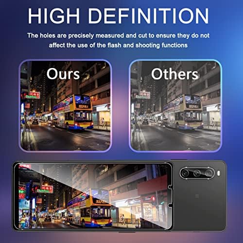 PYue Screen Protector Compatible with Sony Xperia 10 IV 5G, 3 Pack Tempered Glass + 3 Pack Camera Lens Protector + Easy Installation Frame, 9H Hardness Anti-Scratch HD Bubble-Free Screen Protector