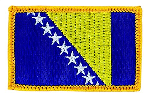 Patch écusson brodé drapeau bosnie-herzégovine insigne thermocollant backpack