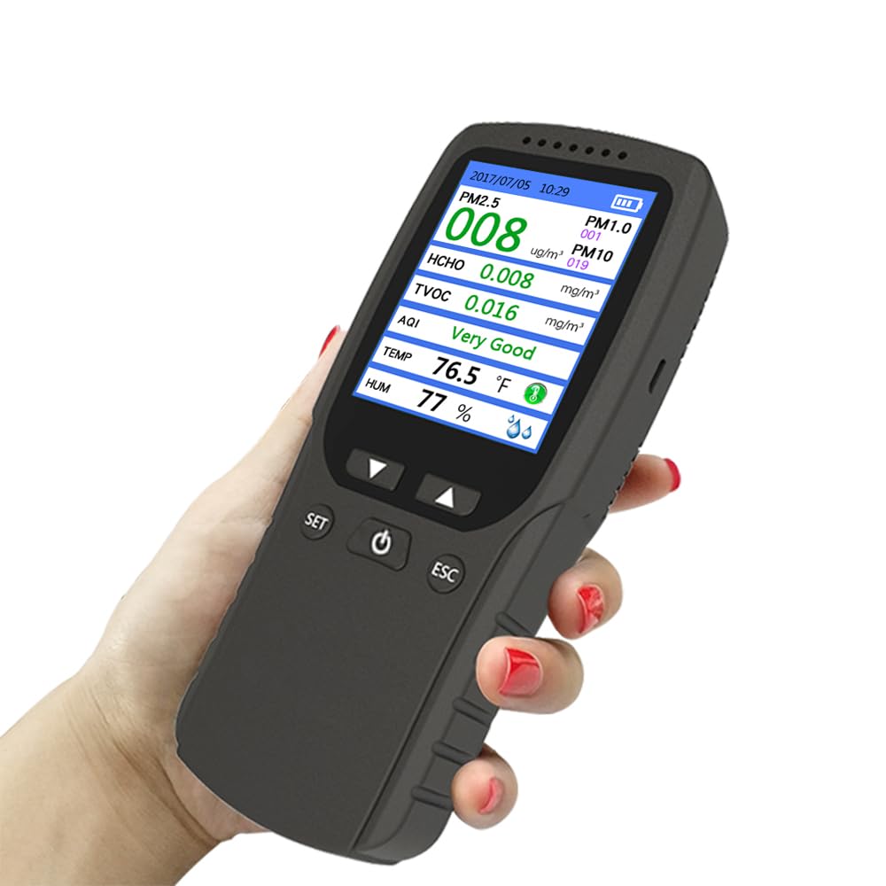 Détecteur de gaz, Détecteur de qualité de l'air Portable de précision, capteur PM2.5, compteur de poussière de brume for la détection de gaz