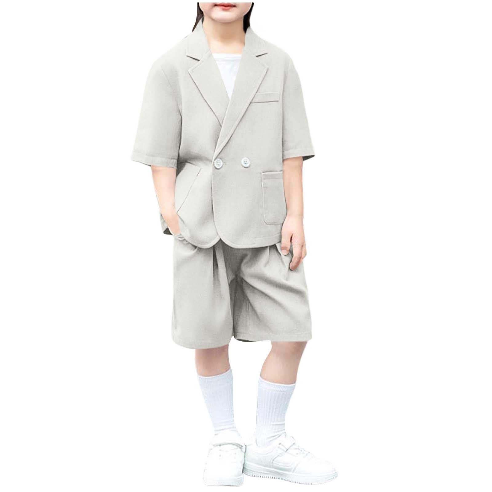 Conjunto de 2 piezas de chaquetas y pantalones cortos para niños 7
