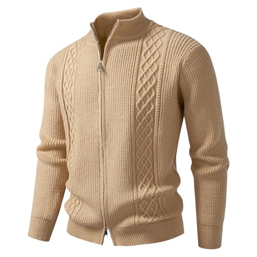Jersey de punto para hombre que no pierde la forma gracias a su doble cremallera jacquard