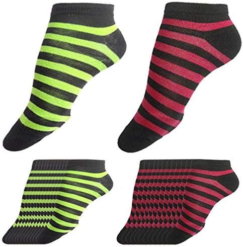 12 Pair Women’s Trainer Socks Ladies Ankle Footsies Sneakers Invisible Design