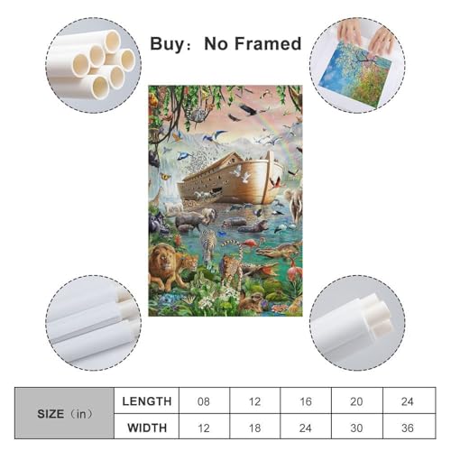 Peinture sur toile décoration murale affiche animale format 50x75cm pour chambre - 2