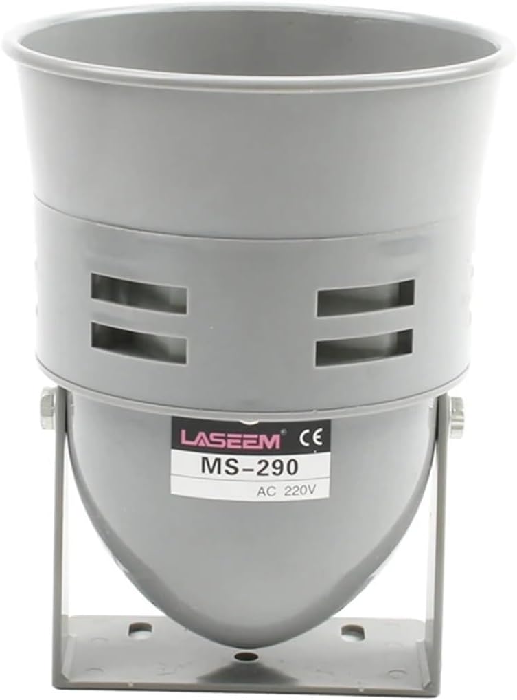 MS-290 AC 220V/110V DC 12V/24VDC Mini Plastic Motor Siren Industrial Alarm Sound Electrical Guard Against Theft(DC 12V)