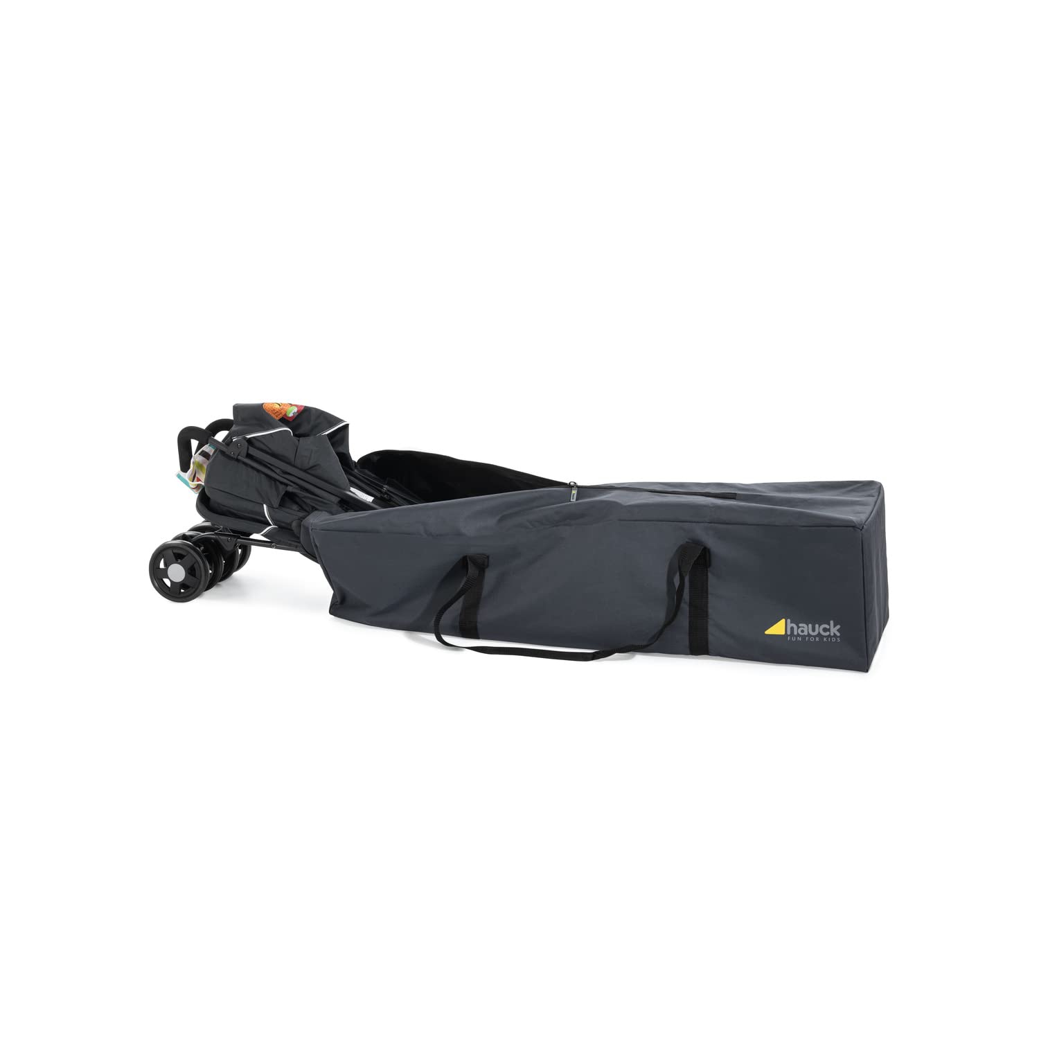 Hauck Kinderwagen Transporttasche Bag Me, 115 x 31 x 31 cm, Schirmbuggys Buggy Schutztasche für Auto, Flugzeug, Bahn, Schmutzabweisend, Wasserabweisend, mit Tragegurt (Schwarz)