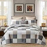 Quilt Twin,Twin Size Bed Quilt Set,Cotton Patchwork Plaid Bedspreads for Twin Size...