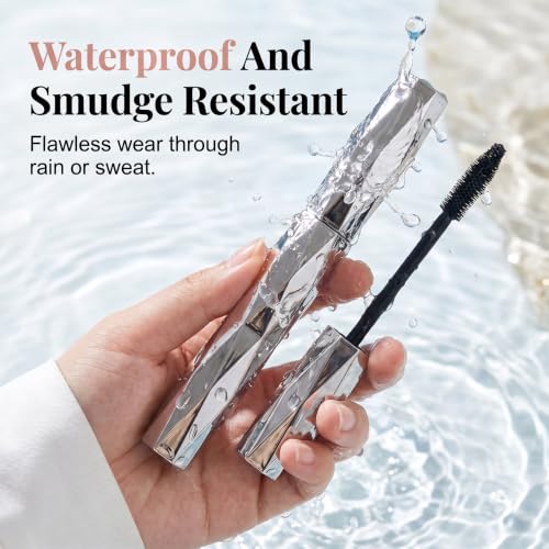Image of Metal Wand Diamond Mascara, Waterproof Long Lasting Lash Makeup for Voluminous Eyelashes, 1