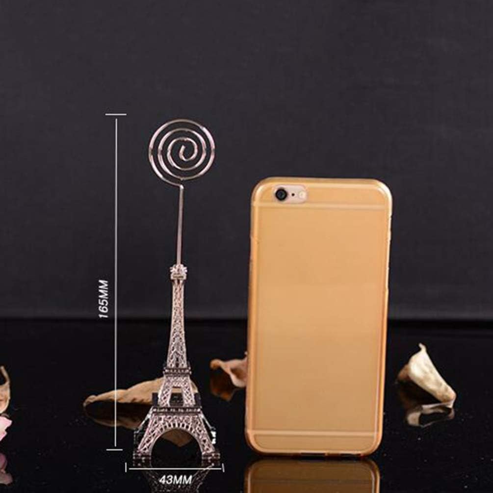 4Pcs Eiffel Tower Shape Memo Holder Sturdy Metal Clips for Photos Cards Notes Elegant Tabletop Decor for Weddings Birthdays Graduation Events Random Colors