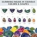 TOPNEW 20PCS Rock Climbing Holds with Mounting Hardware - Climbing Rocks for Indoor/Outdoor Kids Adults Rock Wall, Play Set & Climbing Gym, Dark Color