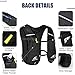 ONETOALL Running Vest for Women & Men, Lightweight 150g Hydration Backpack with 2L Leak-Proof Water Bladder, 6L Pack for Trail Running, Marathon, Hiking, Cycling, Jogging, Adjustable Fit