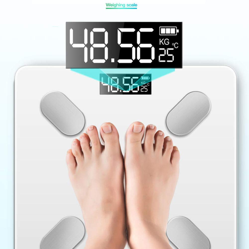 balance cuisine balance pese personne connectée bluetooth balance haute précision de cuisine balance connectée graisse corporelle balance connectée-Noir