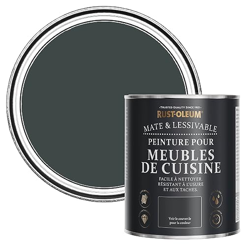 Rust-Oleum Peinture Noire pour Meubles de Cuisine, Finition Mate - Sable Noir 750ml