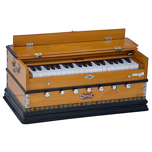 Harmonium Musical Instrument, Bina No. 8, 7 Stops, 3 1/4 Octaves, Coupler, Tuned To A400, Double Reed, Natural Color, Book, Nylon Bag (Pdi-Djf) #TOP1