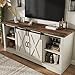 AMERLIFE Fireplace TV Stand with Sliding Barn Door for TVs up to 73
