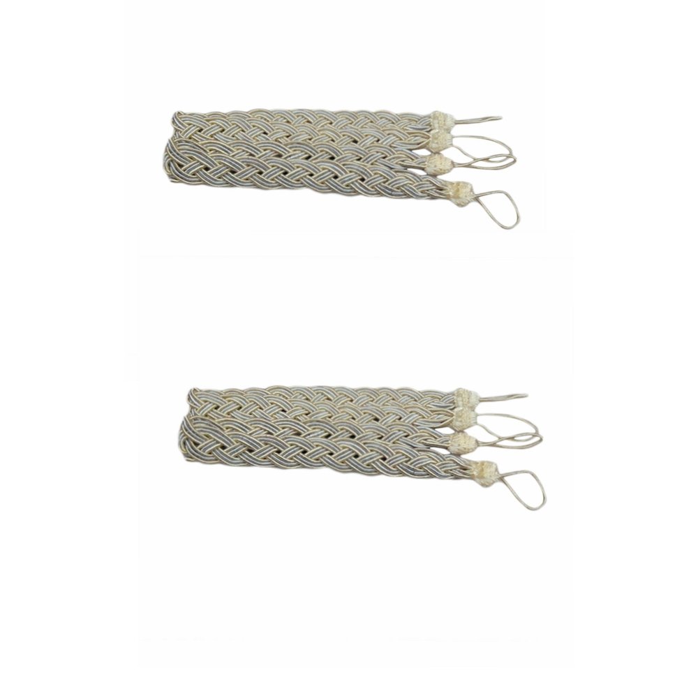 Dada Beige Rope Tie Backs,Rope Tieback Clips Holder Curtain Tieback Window Decorative Holdbacks,2 Pairs (Beige)