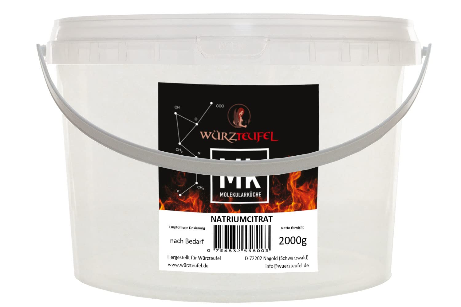 Citrate, citrate de sodium, citrate de trinodium, régulateur d'acidité E331, meilleure qualité alimentaire, seau en polyéthylène 3000 g (3 kg)