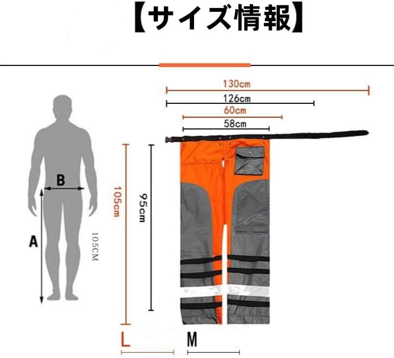 [GRWOO] チェーンソーエプロン、作業用レッグガード、耐切創性、軽量、伐採、木工、林業作業に最適、男女兼用。 [並行輸入品]