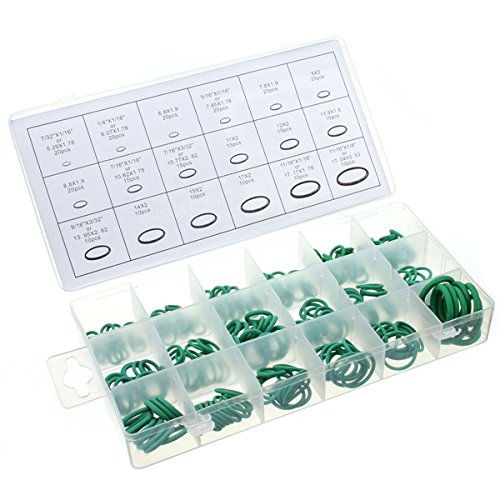 270pcs 18 Sizes Rubber O Ring Kit Green Metric Sealing Oring HNBR