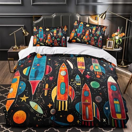 Housse de couette 3D espace pour décorer la chambre enfant - 2