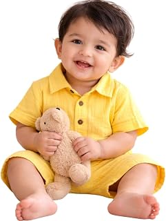 Trunk Tales 100% Muslin Cotton Kids Clothing | Ultra Soft & Breathable Lightweight Toddler Outfit, Gentle on Sensitive Ski... Price In India