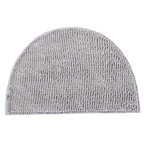 Tadoiooy Halbe runde Badematte, 20x13 Nicht rutscher Chenille Kleiner...