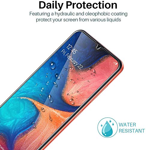 Tantek [3-Pack Screen Protector For Samsung Galaxy A20,6.4-Inch,Tempered Glass Film,Ultra Clear,Anti Scratch,Bubble Free,Case Friendly #TOP5