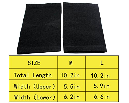 Image of JUMISEE (One Pair) Cotton Knee Sleeves for Knee Support, Circulation Improvement & Pain Relief,Sport Compression for Running, Pain Management, Arthritis Pain Women Men (Black, Small)