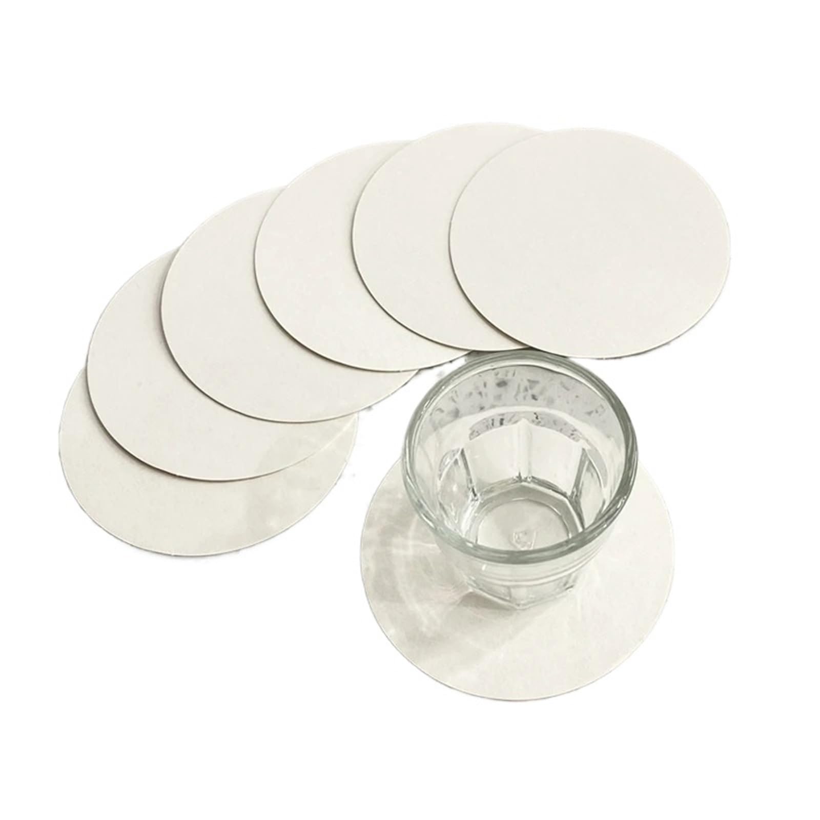 Dessous de Verre Ronds en Papier Absorbant, 250 pièces, sous-Verres for Restaurant, Bar, bière, Tapis, Tasse à café, for Boissons