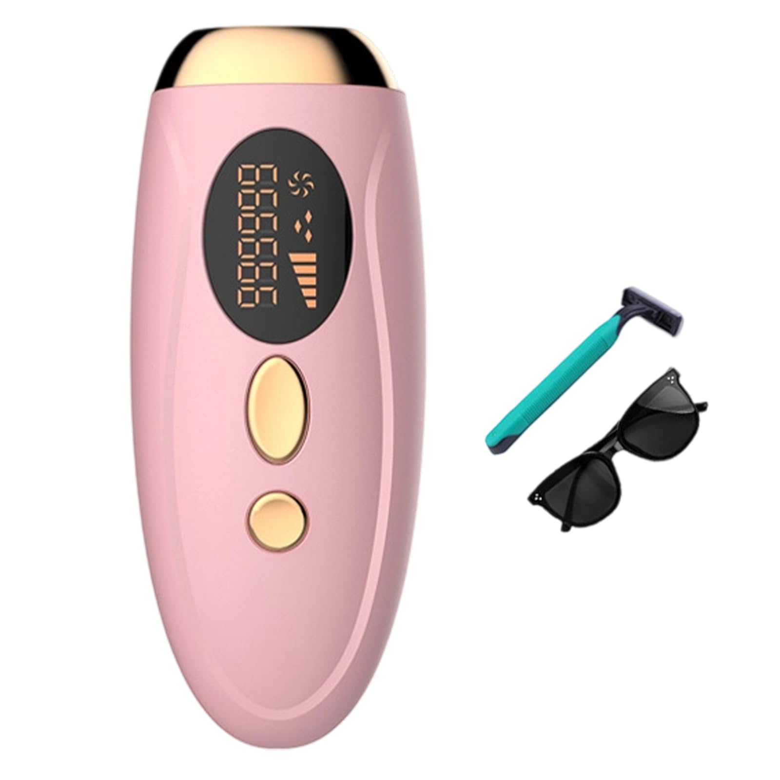 Geräte Haarentfernung Laser, Tragbares IPL Haarentfernung Gerät für Zuhause, Effiziente Ganzkörper-Haarentfernung mit Saphir Technologie, für Damen/Herren, Gesich, Körper, Beine, Achseln (Rosa)