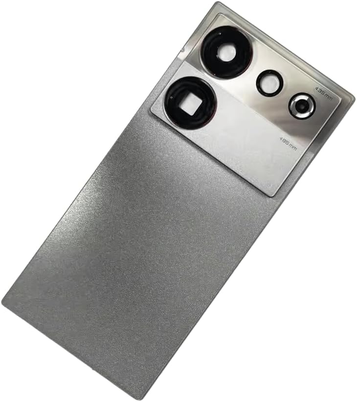 YOOOKOOO Compatible Rear Back Cover for ZTE Nubia Z50 Ultra– Battery Door Housing Replacement Part (BlackSilver with Lens)