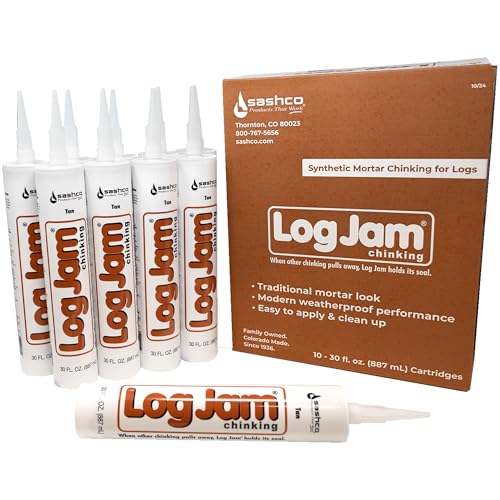 Sashco Log Jam Acrylic Latex Chinking Caulk 30 oz Pack 10 miniatura 2