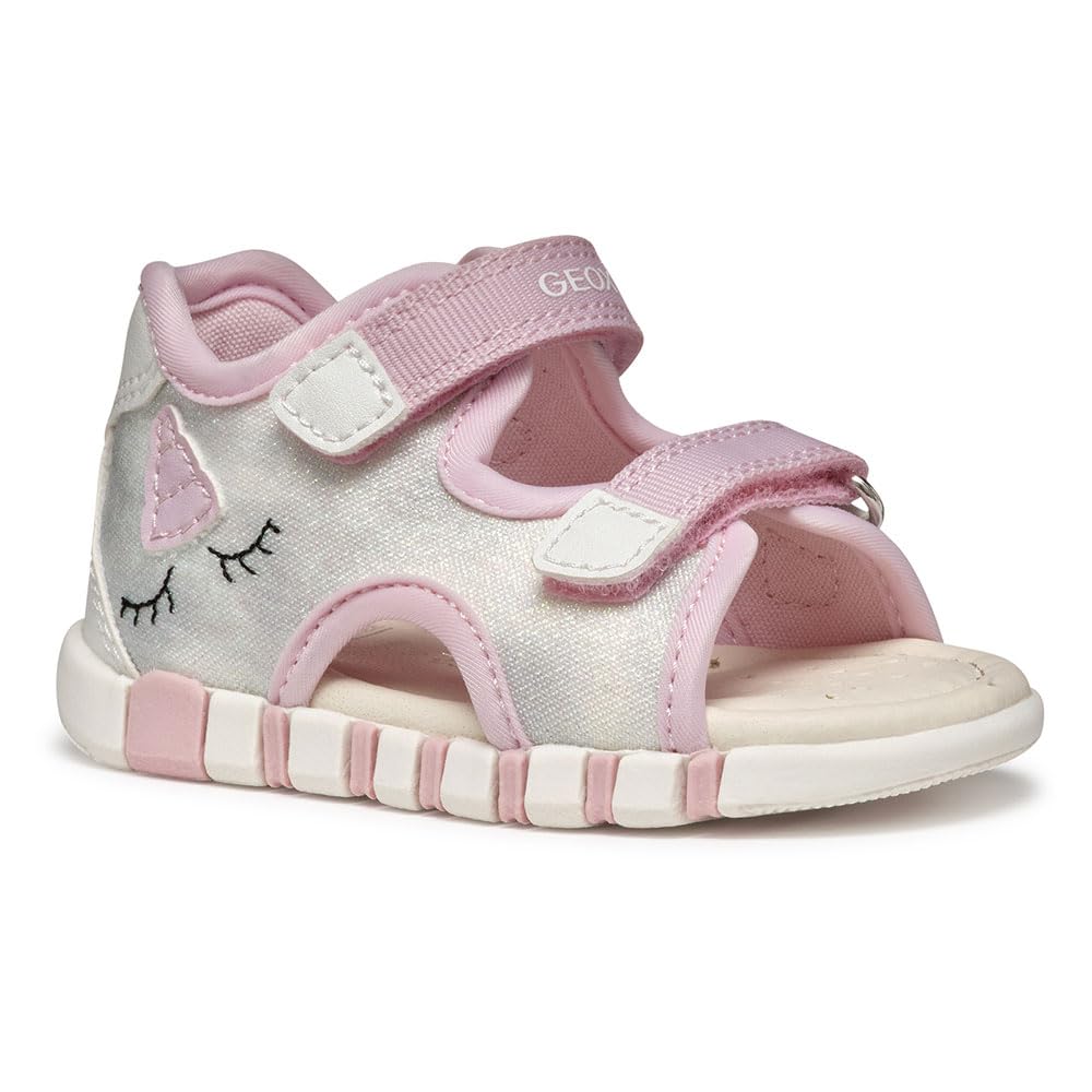 Geox B SANDAL IUPIDOO GIR, Baby - Mädchen Sandal, Silver/Pink,