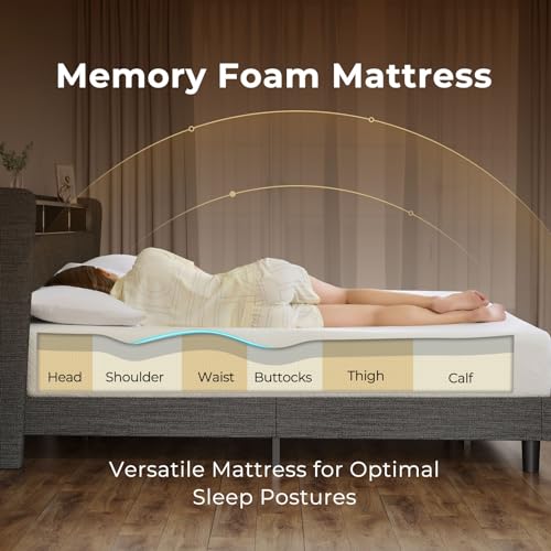 image for Rolanstar King Mattress with Waterproof Mattress Protector, 10 inch Ge