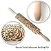 Fabquality Paisley Embossed Rolling Pin - 5 Pack, Cup Pad + 2pcs Metal Drinking Straws, 16
