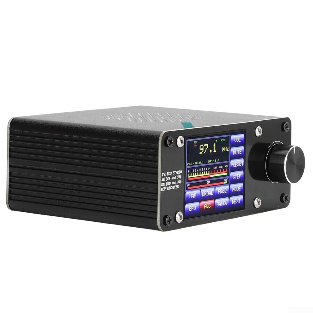 ATS-100 SI4732/SI4735 Ricevitore radio a banda completa, ATS-100 SI4732/SI4735 Ricevitore radio a banda piena FM LW, lega di alluminio,2 4 pollici touch screen