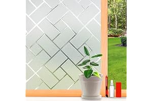 Frosted Privacy Glass Window Film for Bathrooms and Doors, 17.5" x 78.74"