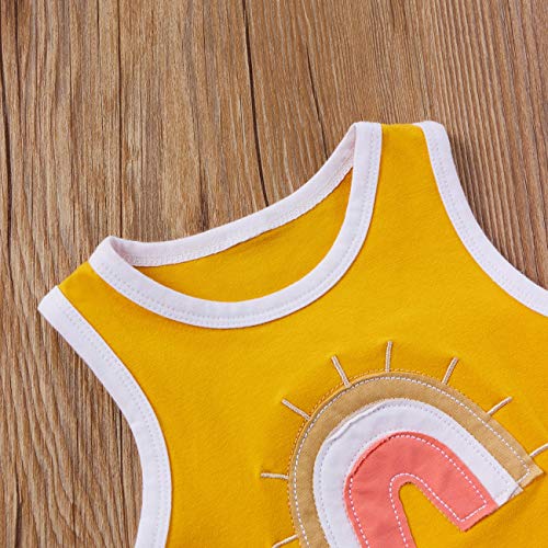 Buy Newborn Baby Girl Boy Clothes Rainbow Sleeveless Romper Junpsuit