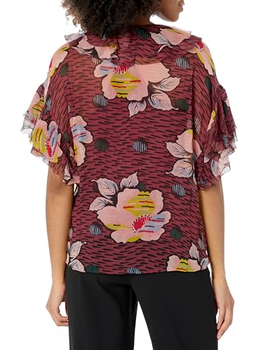 Image of Women's Devon Blouse in Oxblood Multi
