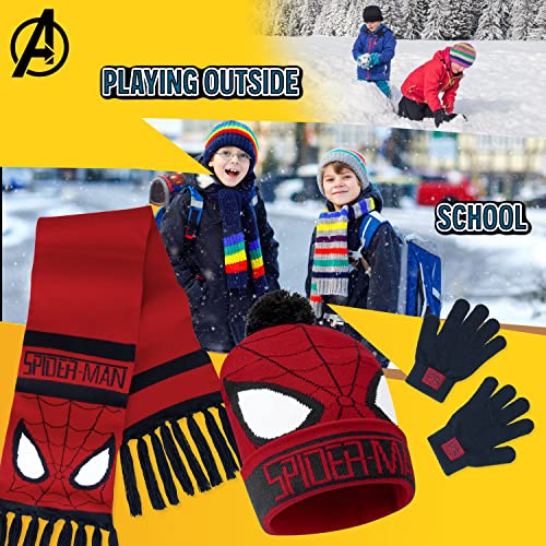 Marvel Boys Hat and Gloves Set for Boys Kids Winter Beanie Hat Cold Weather Accessories Set Avengers Gifts4