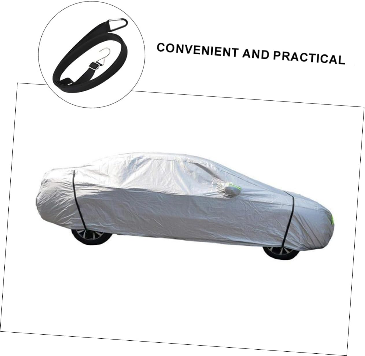 GLEAVI 2pcs Winch Strap for Car Cover Elastic Fixing Belt Ties Lashing Straps for Windproof Protection