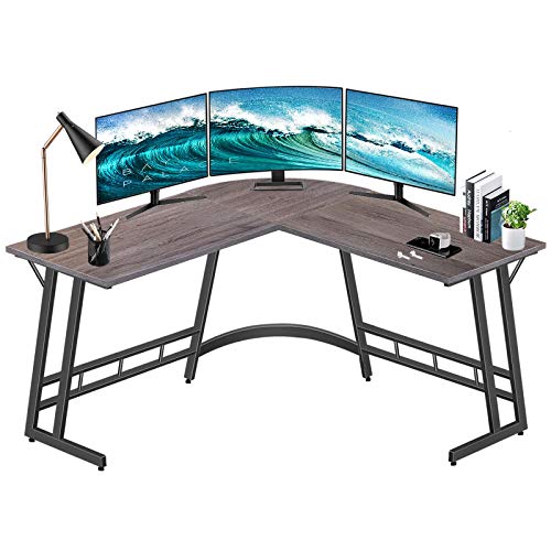Lufeiya L Shaped Desk Corner Computer Desks for Small Space Home Office Student Study Bedroom Gaming PC Work,47 Inch Modern L-Shaped Writing Table,Grey Lufeiya L Shaped Desk Corner Computer Desks for Small Space Home Office Student Study Bedroom Gaming PC Work,47 Inch Modern L-Shaped Writing Table,Grey